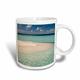 3dRose Caribbean Sea Goff Caye, Insel Off The Shore von Belize City Becher, Keramik, weiß, 11,43 x 8,45 x 12,7 cm
