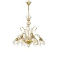 Rossini Beleuchtung floral Kronleuchter Murano-Glas E14, 28 W, Gold