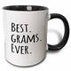 3dRose Best Gramm Ever – Geschenke für Grandmothers – Oma Spitznamen – Schwarz Text – Familie Geschenke – Zwei Ton Schwarz Tasse, 313 ml (Tasse 151508 _ 4), schwarz/weiß