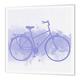 3dRose HT 167583 _ 1 blau Fahrrad auf EIN Grunge Hintergrund Eisen auf Wärmeübertragung für weiß Material, 8 by 20,3 cm