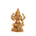 StatueStudio Messing Miniatur Idol Hindu Göttin Laxmi, glänzend