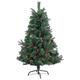 Shatchi 6 ft natürlich Verziert Künstlicher Weihnachtsbaum mit gefrosteter Tipps, Rot Zapfen und Barries