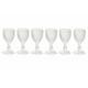 Villa d‘Este Home Tivoli Diamonds Wassergläser-Set, Glas, 6 Stück Set 6 Likörgläser 10x5x5 cm Transparent