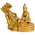 Exotic India zcb88 Lord Vishnu & Lakshmi Ji sitzen auf Sheshnag (Kleine Statue)