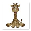 3dRose Giraffen-Steppdecke für Babys, quadratisch, Mehrfarbig, 15,2 cm x 15,2 cm