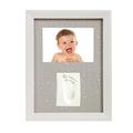 Adora NP 109 - Bilderrahmen mit Abdrücken als Erinnerung zum Selbstgestalten aus einer Gips ähnlichen Knetmasse für Hand und/oder Fußabdrücke für dein Baby. Perfekt für die Taufe als Taufgeschenk