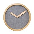 NeXtime Wanduhr "CALM", lautlos, rund, Holz, Grau, ø 30 cm