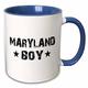 3dRose Maryland Boy-Home Pride-usa-United von America-Black und weiß Stars-Two, Tasse, Keramik, Blau/Weiß, 10,16 x 7,62 x 9,52 cm