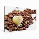 Calvendo Premium Textil-Leinwand 75 cm x 50 cm Quer Kaffee mit Schokolade Herzen | Wandbild, Bild auf Keilrahmen, Fertigbild auf Echter Leinwand, Leinwanddruck Lifestyle Lifestyle