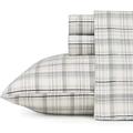 Eddie Bauer Beacon Hill Flanell-Bettlaken-Set, grau, King Size