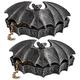 Design Toscano Vampirfledermaus Skulptur-Boxen: 2-er Set, Resin, Grau, 10 x 20.5 x 6.5 cm