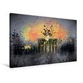 Premium Textil-Leinwand 90 cm x 60 cm quer, Digital-Art BERLIN Brandenburger Tor | Wandbild, Bild auf Keilrahmen, Fertigbild auf echter Leinwand, Leinwanddruck: Moderne Stadtansicht (CALVENDO Orte);CALVENDO Orte