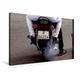 Calvendo Premium Textil-Leinwand 75 cm x 50 cm Quer, Motorrad der Marke MZ aus der DDR in Kuba | Wandbild, Bild auf Keilrahmen, Fertigbild auf Echter Leinwand, Leinwanddruck Mobilitaet Mobilitaet