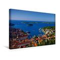 Calvendo Premium Textil-Leinwand 45 cm x 30 cm Quer, Stadt Hvar | Wandbild, Bild auf Keilrahmen, Fertigbild auf Echter Leinwand, Leinwanddruck: Hvar - Die Sonneninsel Kroatiens Orte Orte