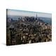 Calvendo Premium Textil-Leinwand 75 cm x 50 cm Quer, New York Stadtübersicht | Wandbild, Bild auf Keilrahmen, Fertigbild auf Echter Leinwand, Leinwanddruck: Midtown und Lower Manhattan Orte Orte