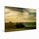 Calvendo Premium Textil-Leinwand 120 cm x 80 cm Quer Sonnenaufgang auf den Wiesen | Wandbild, Bild auf Keilrahmen, Fertigbild auf Echter Leinwand, Leinwanddruck Tiere Tiere