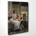 BIG Box Art Canvas Print 20 x 14 Inch (50 x 35 cm) James Tissot On The Thames - Canvas Wall Art Picture Ready to Hang