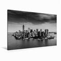 Calvendo Premium Textil-Leinwand 120 cm x 80 cm Quer Manhattan Skyline | Wandbild, Bild auf Keilrahmen, Fertigbild auf Echter Leinwand. York - Manhattan Skyline 2017 Orte Orte