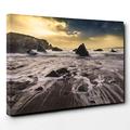 BIG Box Art Canvas Print 30 x 20 Inch (76 x 50 cm) Seascape Sunlight Breaking Through - Canvas Wall Art Picture Ready to Hang