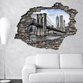 Wand Sticker Brooklyn Brücke Wandkunst Wandmalerei Entfernbarer selbstklebend Aufkleber Kinderzimmer Kindergarten Kinderzimmer Restaurant Cafe Hotel Wohndeko