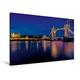 Calvendo Premium Textil-Leinwand 120 cm x 80 cm Quer Tower Bridge | Wandbild, Bild auf Keilrahmen, Fertigbild auf Echter Leinwand, Leinwanddruck: London - England Orte Orte