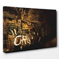 Big Box Art Canvas Print 20 x 14 Inch (50 x 35 cm) Mobile Lovers Banksy Framed Wall Art Picture Print Graffiti - Canvas Wall Art Picture Ready to Hang