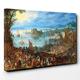 Big Box Art Canvas Print 20 x 14 Inch (50 x 35 cm) Pieter Bruegel The Elder Hunters in The Snow - Canvas Wall Art Picture Ready to Hang