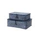 Compactor Macao Aufbewahrungskorb aus Seegras, Set von 2, blau, 25.0 x 19.0 x 8.0 cm