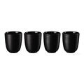 ASA 90710071 Blacktea 4er Set Becher, Porzellan, Schwarz, 7.5 x 7.5 x 8.2 cm, 4 Einheiten