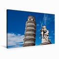 Calvendo Premium Textil-Leinwand 75 cm x 50 cm Quer Pisa, Schiefer Turm | Wandbild, Bild auf Keilrahmen, Fertigbild auf Echter Leinwand, Leinwanddruck