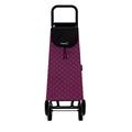 Garmol 216 GPD Auge C659 Klappbarer Einkaufstrolley, 4 Rollen und aufklappbarem, Stoff, Fuchsia, 39 x 29 x 106 cm