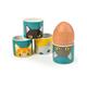 Burgon & Ball creaturewares GCR/eggcat Doris 'Cat Set von 4 Feines Porzellan Eierbecher