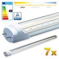 LEDVero 7x SMD LED Röhre 90 cm mit TÜV-Zertifizierung in warmweiss - Leuchtstoffröhre T8 G13 Tube transparente Abdeckung - 14 W, 1400lm- montagefertig