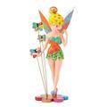 Disney Britto Collection Tinker Bell On Flower Figurine, Resin, Multicolour, 13.5 x 11 x 23 cm