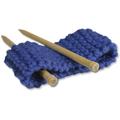 Kit Strickset für Anfänger für Stricken eines Haarband aus grobem Wolle des Peru – Blau Denim – Kit für Stricken eines Haarband – Kit Stricken, ideal für EIN Erwachsene Anfänger