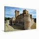 Premium Textil-Leinwand 90 cm x 60 cm Quer Castillo de la Mota | Wandbild, Bild auf Keilrahmen, Fertigbild auf Echter Leinwand, Leinwanddruck