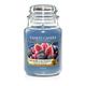 Yankee Candle Glaskerze, groß, Mulberry & Fig, blau, 9,9 x 9,9 x 16,8 cm