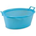 Plastime Oval Waschbecken, Blau, 30 l