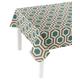 GIRONES Hexagon Teal & Walnut Tablecloth 140 x 140 cm