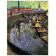 ArtPlaza Van Gogh Vincent - Canal with Women Washing, Dekorative Paneele, Holz, Mehrfarbig, 60 x 1.8 x 80 cm