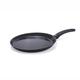 Berndes Pfanne mit flachem Rand für Crêpes und mehr 28 cm, Induktionsgeeignet, Aluminium, schwarz, 011289, Antihaft