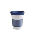 Kahla 23F145A22055C MG Cupit Becher 0, 35 L mit Trinkdeckel in Coffee to Go Mug, Pro Öko, Porzellan, deep sea Blue, 10 x 6 x 13.2 cm