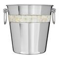 Premier Housewares Champagne Bucket, Mother of Pearl Inlay Design, Stainless Steel