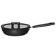 Fiskars Hard Face Pfanne für Sauteuse mit Deckel, Stahl, Schwarz, 24 cm