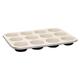 Bergner Bake Pata Cream Backform für 12 Muffins, Stahl, Braun, 35 x 26,5 x 3 cm