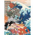 DC Universe Wonder Woman Justice League Great Wave, 60 x 80 cm, Leinwanddruck, Mehrfarbig