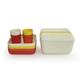 EKOBO 37131 Fresco 10-teiliges Picknick-Set, lemon / pepper / persimmon / white