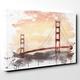 Arty Pie Canvas Print 30 x 20 Inch (76 x 50 cm) San Francisco Golden Gate Bridge V3, Wood, Multi-Colour, 30 x 20-Inch