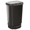 M-Home pls8160 Pedal Bin, Kunststoff, Kunststoff, Schwarz/Metall, 39 x 29 x 63,5 cm