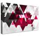 LANA KK Luxus Ausführung –"Triforce Zoll Abstraktes Design auf 4 cm Echtholz-Keilrahmen, Rosa, 150 x 100 x 4 cm